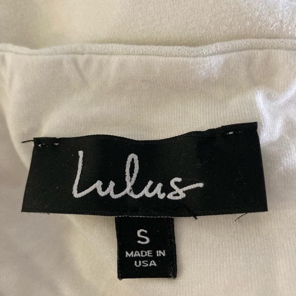 Lulus small white bodycon mini skirt soft stretchy elastic waist S7D1643M94 - Picture 3 of 6